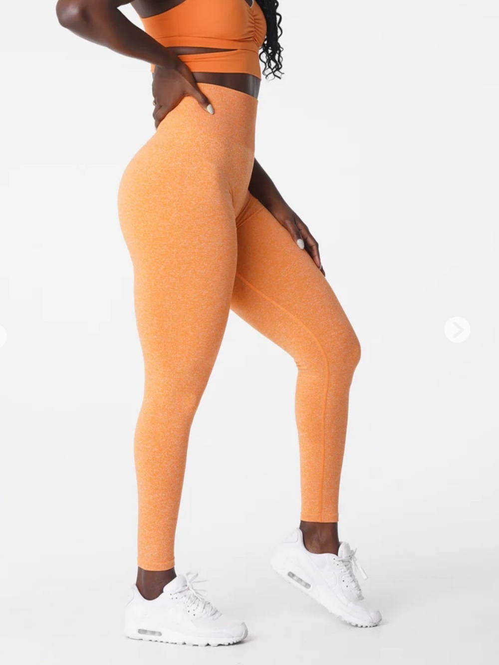 NVGTN Sunset Orange Scrunch Seamless Leggings S:S